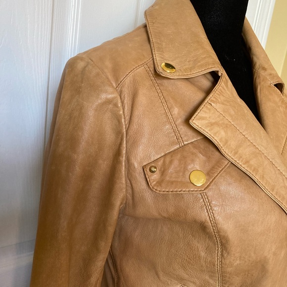 DANIER:  Genuine Leather Jacket - tan - Picture 5 of 14